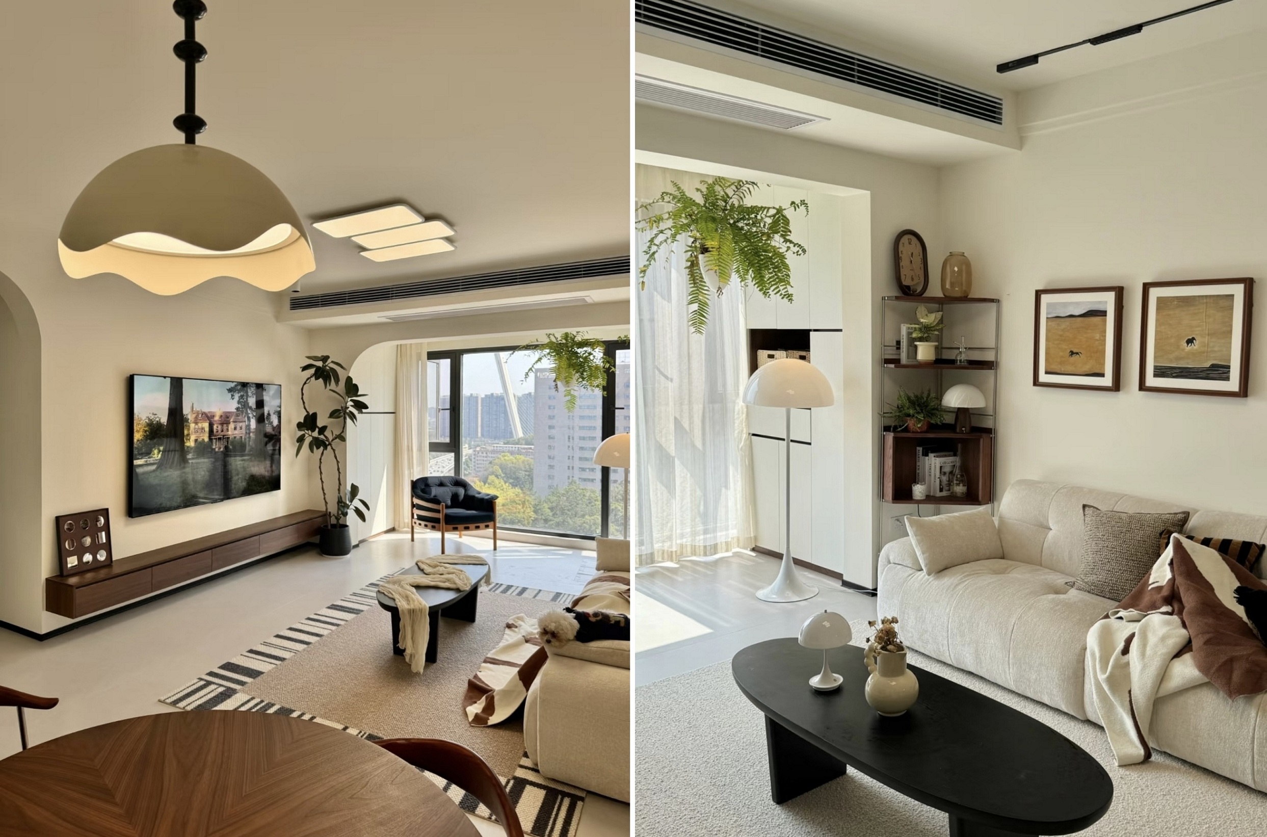 Um impressionante esquema de cores preto, branco e de café